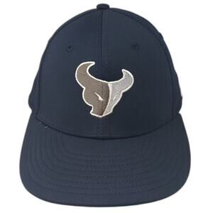 The Game Baseball Cap Blue Gray Size M USF Bulls Embroidered A-Flex Stretch Hat